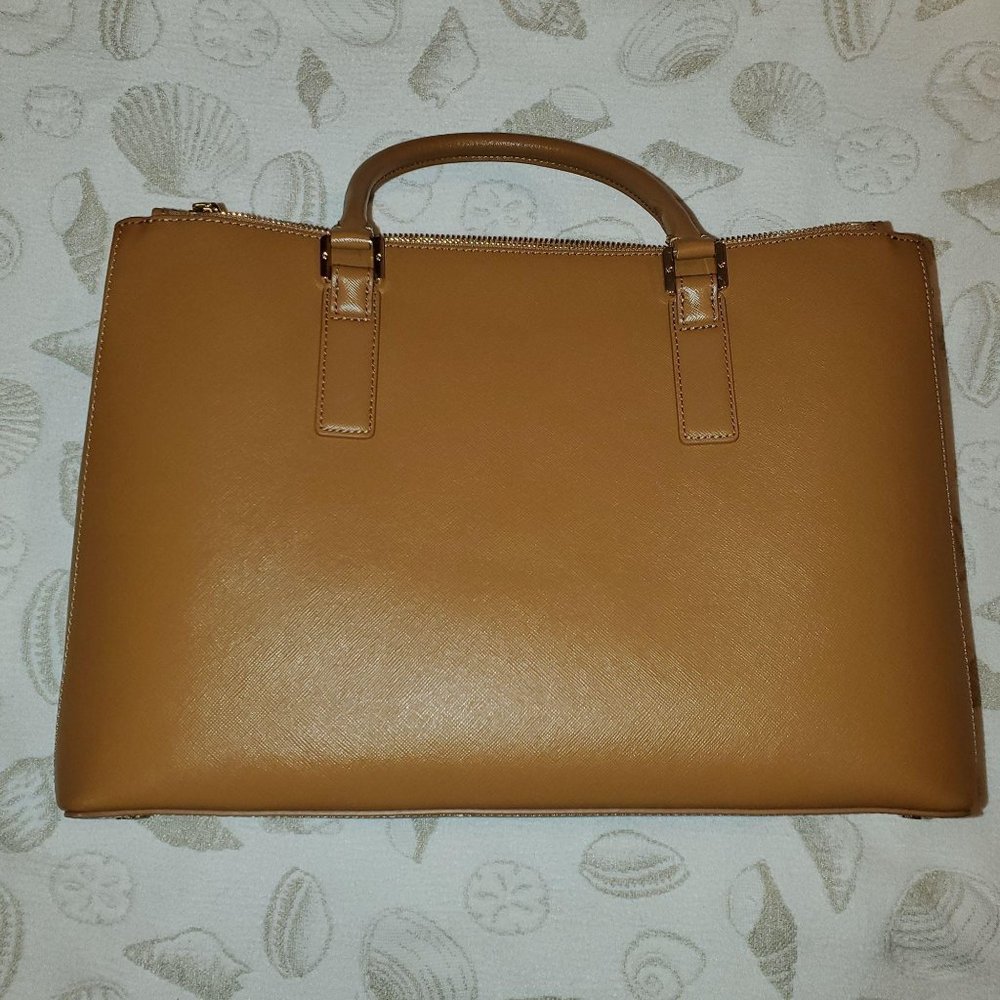 Tory Burch Robinson Double Zip Tote in Tiger's Eye - Picture 3 of 6